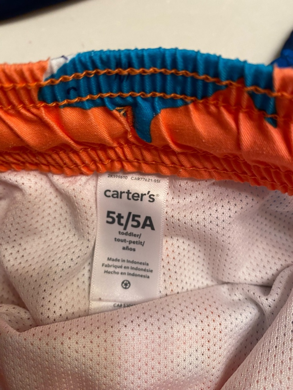 Carter's Navy Rash Guard Set size 5 - Picture 4 of 6